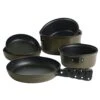Mil-Tec Aluminium 7-Piece Cooking Set Olive -UK Camping Equipment Sales Shop 14663000 001