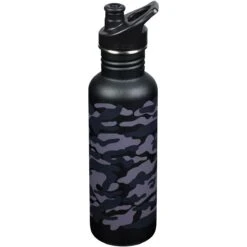 Klean Kanteen Classic 800ml Bottle Sport Cap Black Camo -UK Camping Equipment Sales Shop Classic Black Camo 02