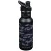 Klean Kanteen Classic Narrow 532ml Bottle Sport Cap Black Camo -UK Camping Equipment Sales Shop Classic Narrow Black Camo 01