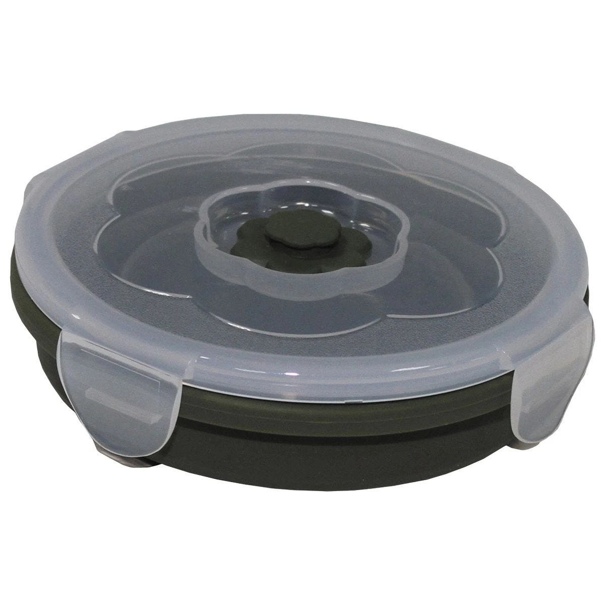 Fox Outdoor Foldable Bowl Round 660ml Lockable Lids OD Green 6 Fox Outdoor Foldable Bowl Round 660ml Lockable Lids OD Green - Image 4