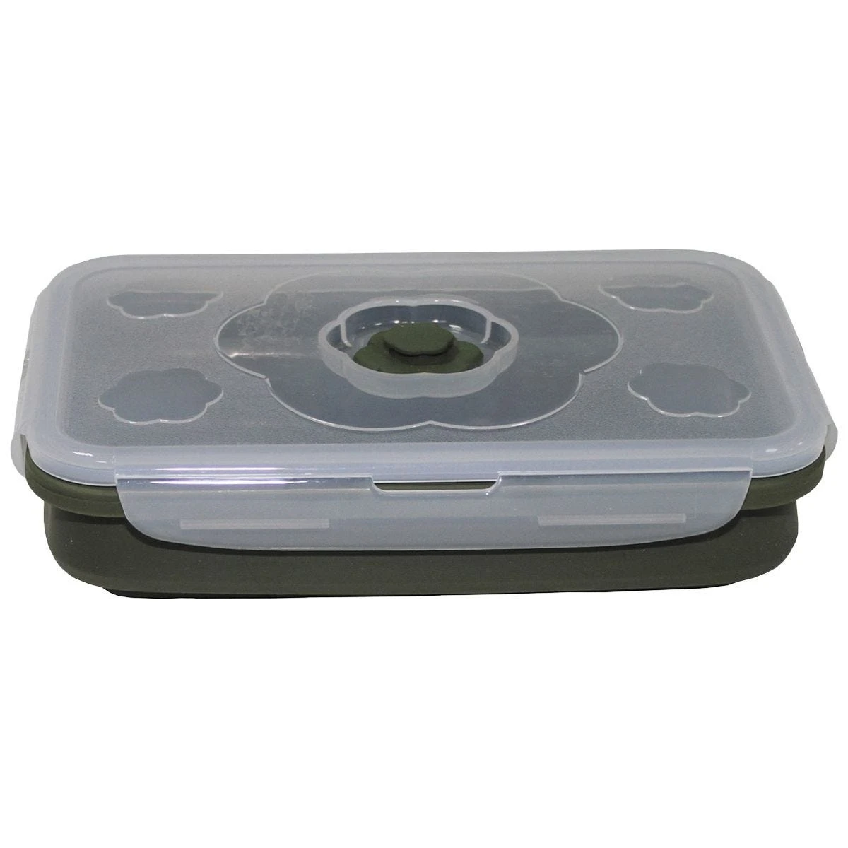 Fox Outdoor Rectangle Foldable Bowl Round 1L Lockable Lids OD Green 3 Fox Outdoor Rectangle Foldable Bowl Round 1L Lockable Lids OD Green