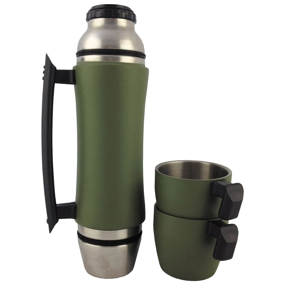 Fox Outdoor Vaccum Thermos Bottle 0.7L Handle Stainless Steel OD Green 4 Fox Outdoor Vaccum Thermos Bottle 0.7L Handle Stainless Steel OD Green - Image 2