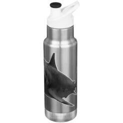 Klean Kanteen Kid Kanteen 355ml Classic Insulated Bottle Sport Cap Mr. Shark -UK Camping Equipment Sales Shop Kid Kanteen Mr Shark 02