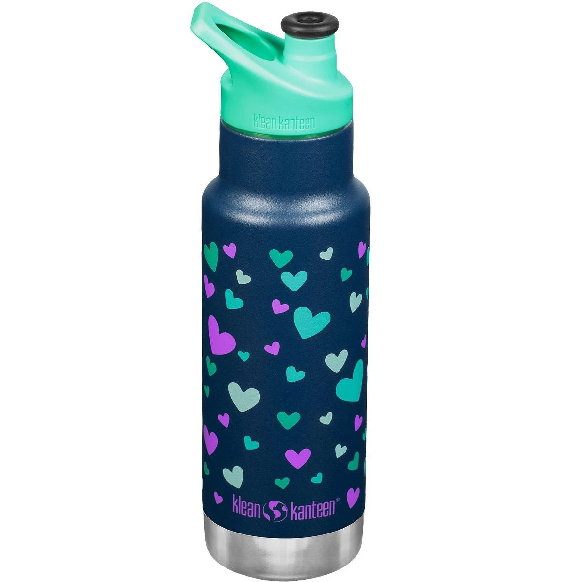Klean Kanteen Kid Kanteen 355ml Classic Insulated Bottle Sport Cap Navy Hearts 3 Klean Kanteen Kid Kanteen 355ml Classic Insulated Bottle Sport Cap Navy Hearts