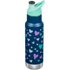 Klean Kanteen Kid Kanteen 355ml Classic Insulated Bottle Sport Cap Navy Hearts 5 Klean Kanteen Kid Kanteen 355ml Classic Insulated Bottle Sport Cap Navy Hearts -UK Camping Equipment Sales Shop Kid Kanteen Narrow Hearts 02
