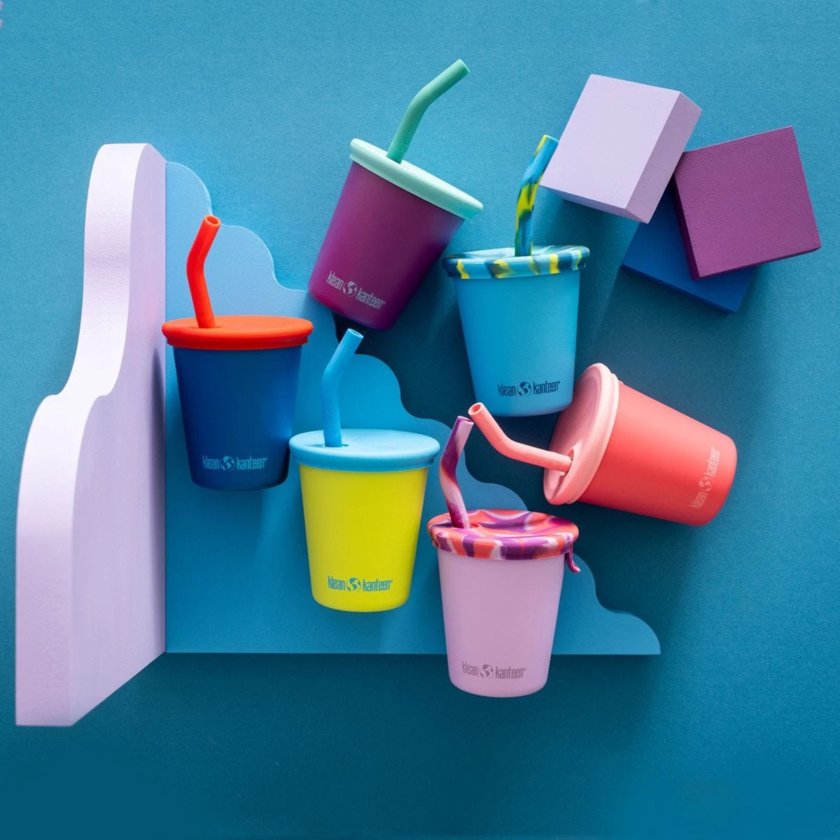 Klean Kanteen Kid's Cup 295ml W/Straw Lid Mykonos Blue 6 Klean Kanteen Kid's Cup 295ml W/Straw Lid Mykonos Blue - Image 4