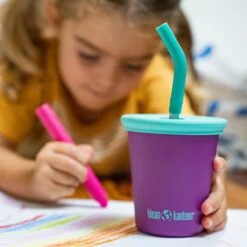Klean Kanteen Kid's Cup 295ml W/Straw Lid Sparkling Grape -UK Camping Equipment Sales Shop Klean Kanteen Kid s Cup 295ml Straw Lid Sparkling Grape 2 1200x1200