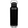 Klean Kanteen 592ml Classic Vacuum Insulated Bottle Loop Cap Black -UK Camping Equipment Sales Shop Klean Kanteen Black 592ml Classic Loop Cap 01