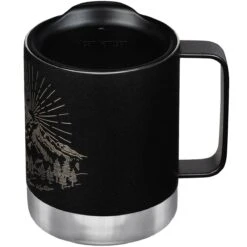 Klean Kanteen 355ml Insulated Camp Mug W/Tumbler Lid Mountain-Black -UK Camping Equipment Sales Shop Klean Kanteen Insulated Mug Mountain Black 03
