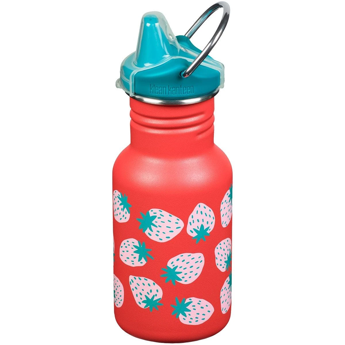 Klean Kanteen Kid Kanteen 355ml Bottle Sippy Cap Coral Strawberries - Image 2
