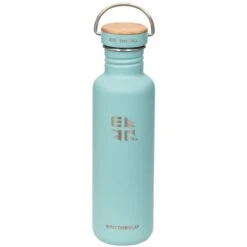 Earthwell Woodie Single Wall Bottle 800ml Maple / Aqua Blue