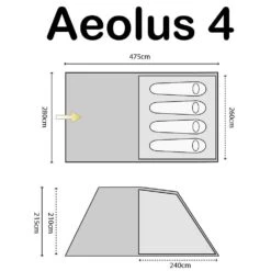 Highlander Aeolus 4 Tent Rock Grey 5 Highlander Aeolus 4 Tent Rock Grey -UK Camping Equipment Sales Shop highlander aeolus 4 airpole tech tent Rock Grey ALL 2