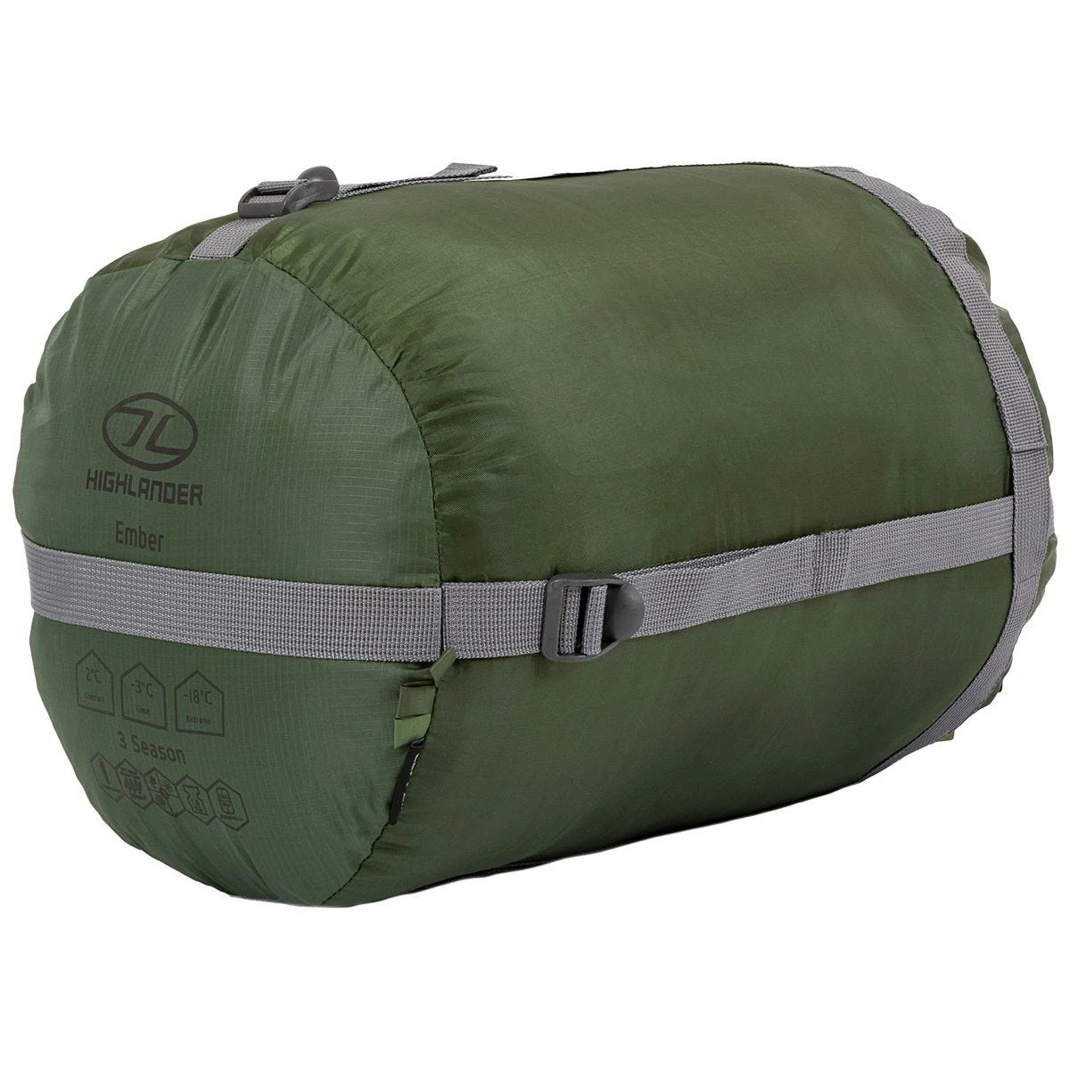 Highlander Forces Phoenix Ember 250 Mummy Sleeping Bag Olive Green 6 Highlander Forces Phoenix Ember 250 Mummy Sleeping Bag Olive Green - Image 4