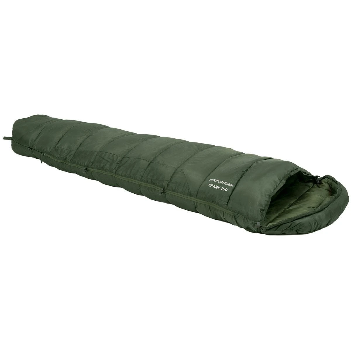 Highlander Forces Phoenix Spark 150 Mummy Sleeping Bag Olive Green 3 Highlander Forces Phoenix Spark 150 Mummy Sleeping Bag Olive Green