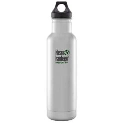 Klean Kanteen 592ml Classic Insulated Bottle Loop Cap Brushed Stainless